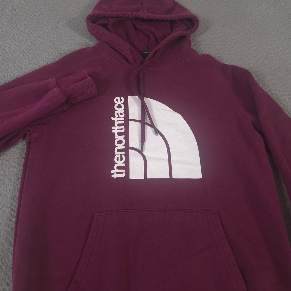 The North Face Hoodie Womens XS Burgundy Jumbo Half Dome Pullover Logo Graphic